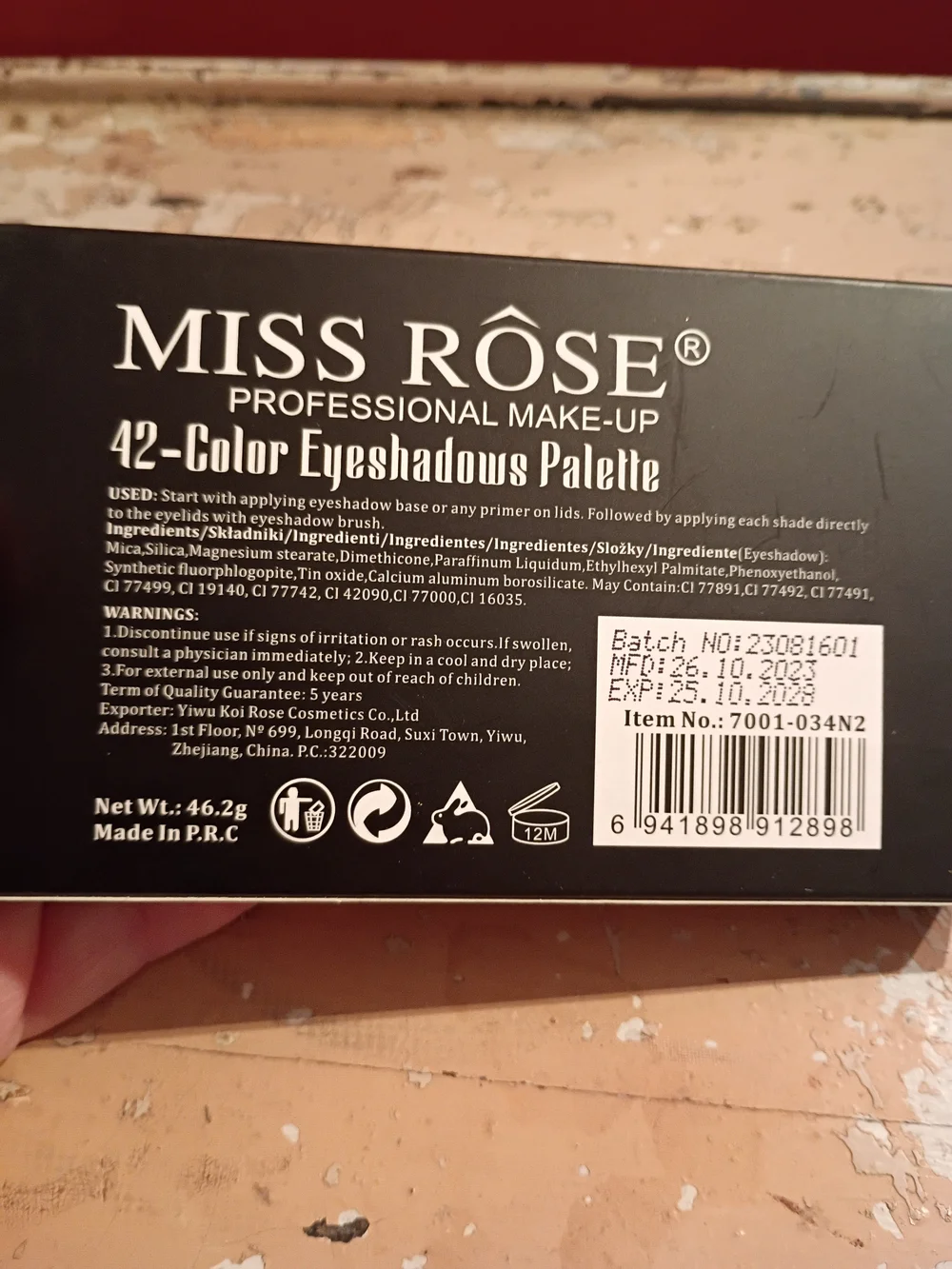 Miss Rôse Pink Eyeshadow Palette & Lip Set — Soft Rose Shades